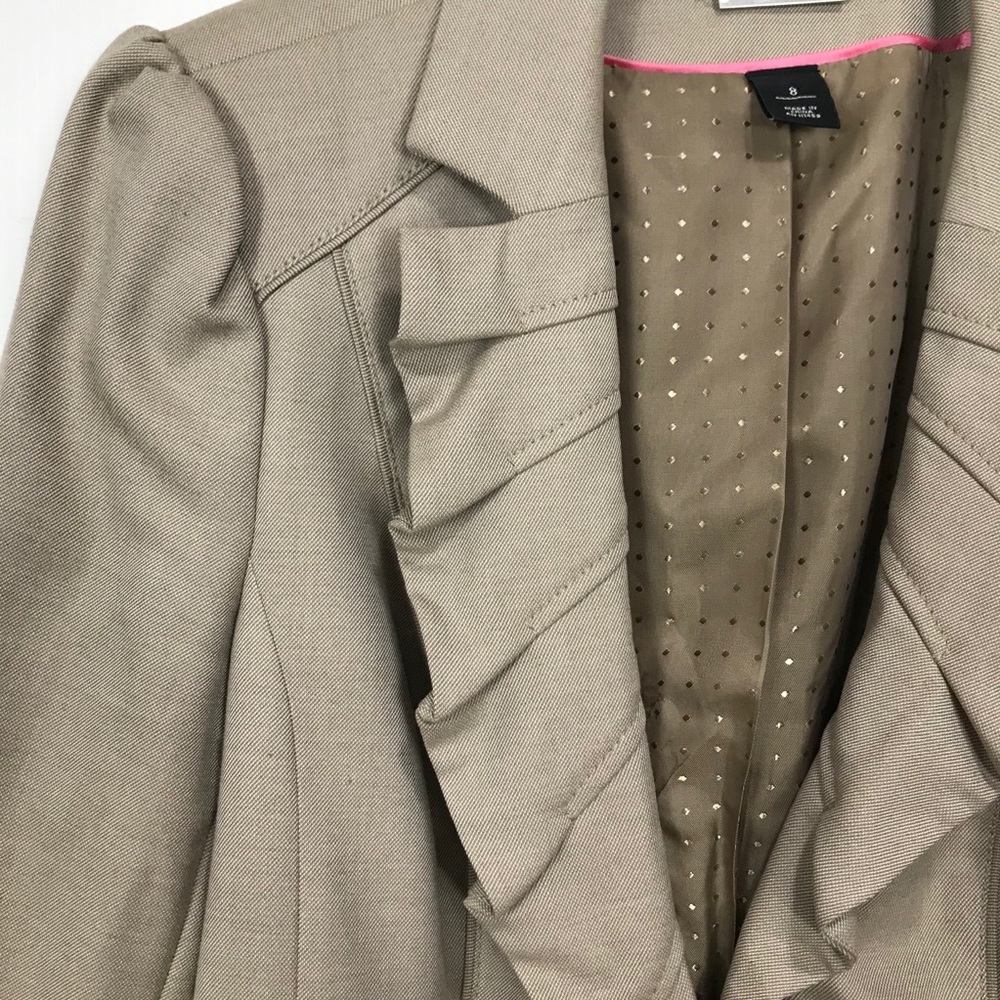 White House Black Market Tan Jacket Blazer Size 8 - Picture 8 of 10